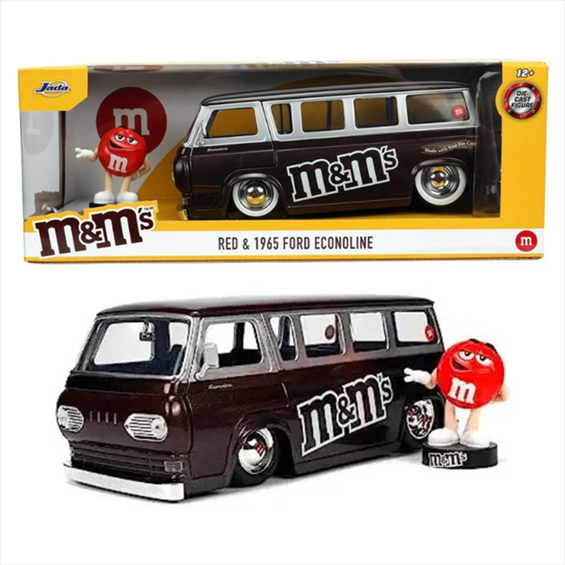 Jada #32027 1/24 1965 ford econoline with red figure *mms*,brown, , medium-null
