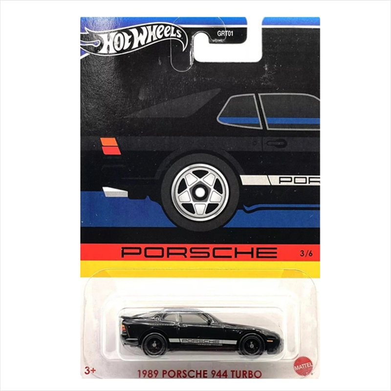 Mattel hot wheels&reg; - silverline - porsche - porsche 1989 944 turbo black 3/6 hrw58, , medium-null