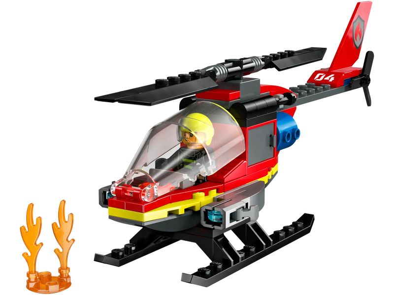 Lego city 60411 fire rescue helicopter, , medium-null