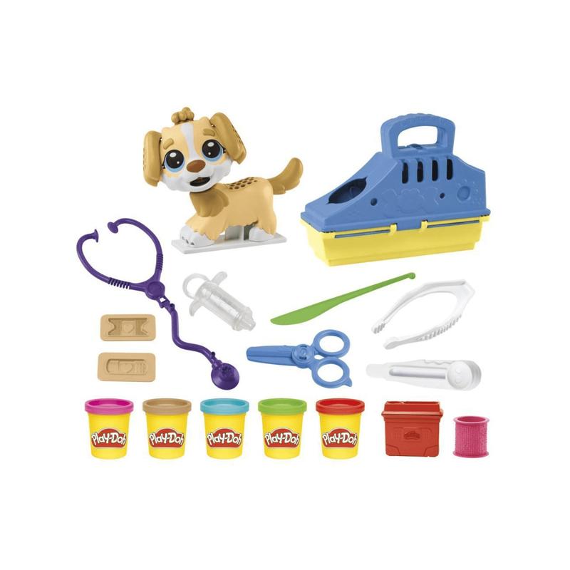 Play-doh care 'n carry vet playset with toy dog, , medium-null