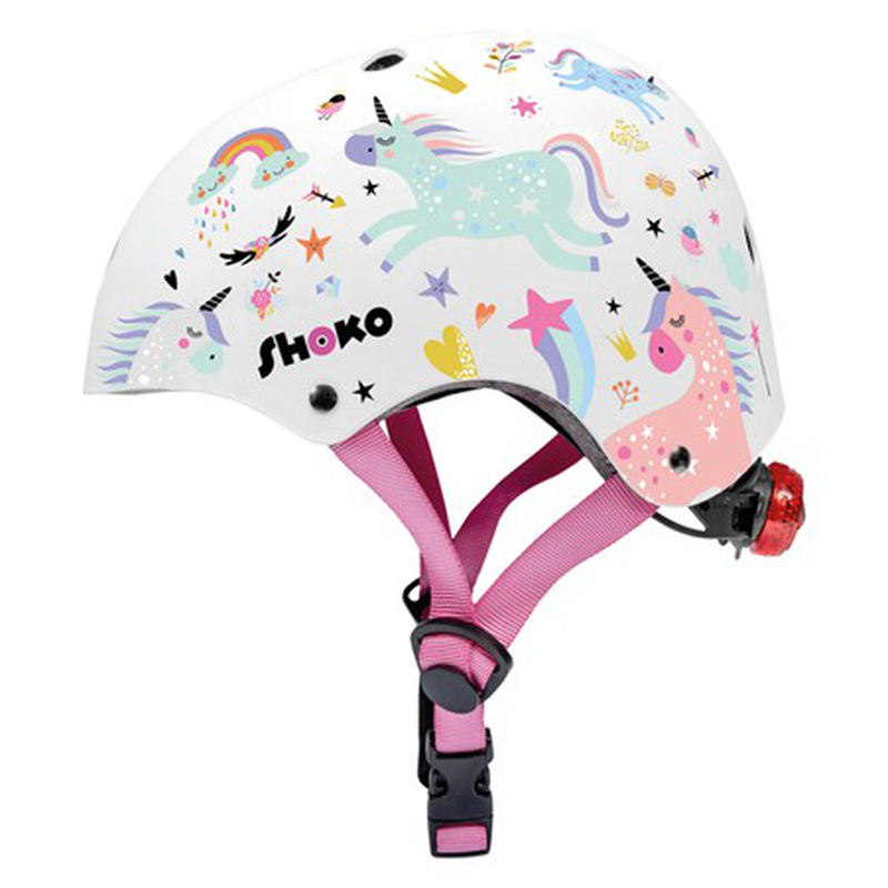 As shoko kids helmet with light unicorn sparkle for ages 3y+ 50537, , medium-null