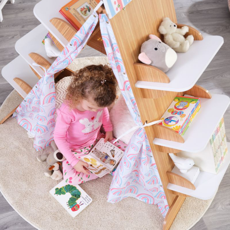 Product image: Kidkraft book nook tent with shelves 20157, , medium-null