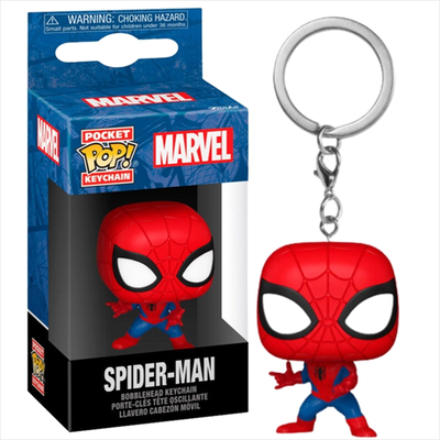 Funko pocket pop! Marvel: new classics - spider-man vinyl figure keychain spiderman, , medium