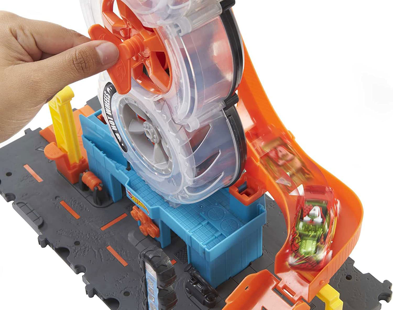 Hot wheels hdp02 city super twist tire shop playset, , medium-null