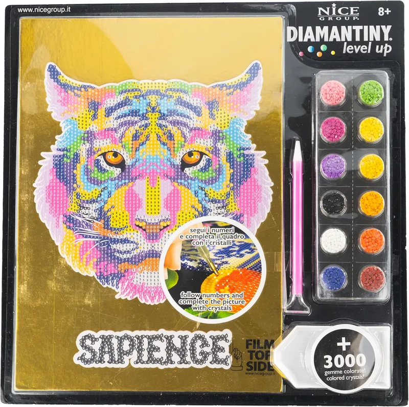 Diamantiny 96004 level up nice group creative art diamond painting kit creates mosaic pop tiger multicolor, , medium-null