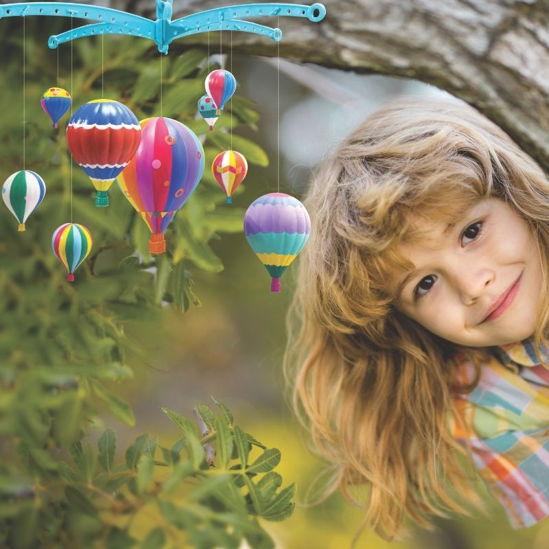 Paint your own hot Air balloons mobile set, , medium-null