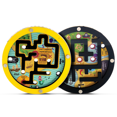 Svoora wooden double disc maze 'the pirate maze'