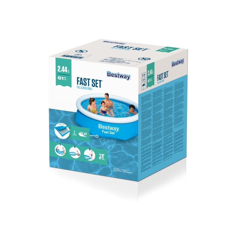 Fast set round inflatable pool, , medium-null