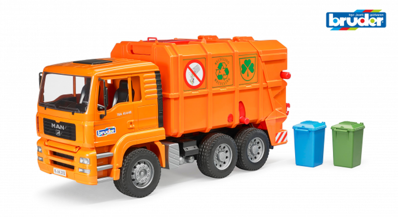 Product image: Bruder 02760 man tga carbage truck orange 3y+, , medium-null