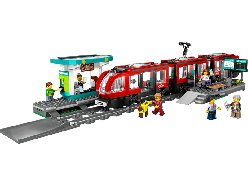Lego city 60423 downtown streetcar and station-null