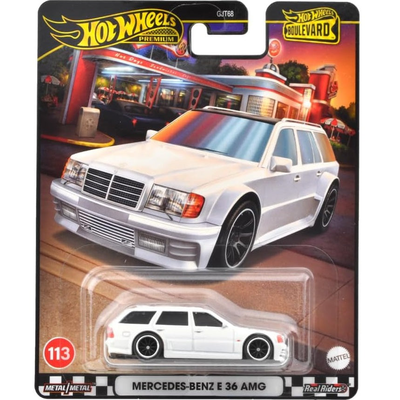 Hot wheels mercedes-benz e 36 amg – premium boulevard #113 hrt78 1/64 die-cast model, , medium