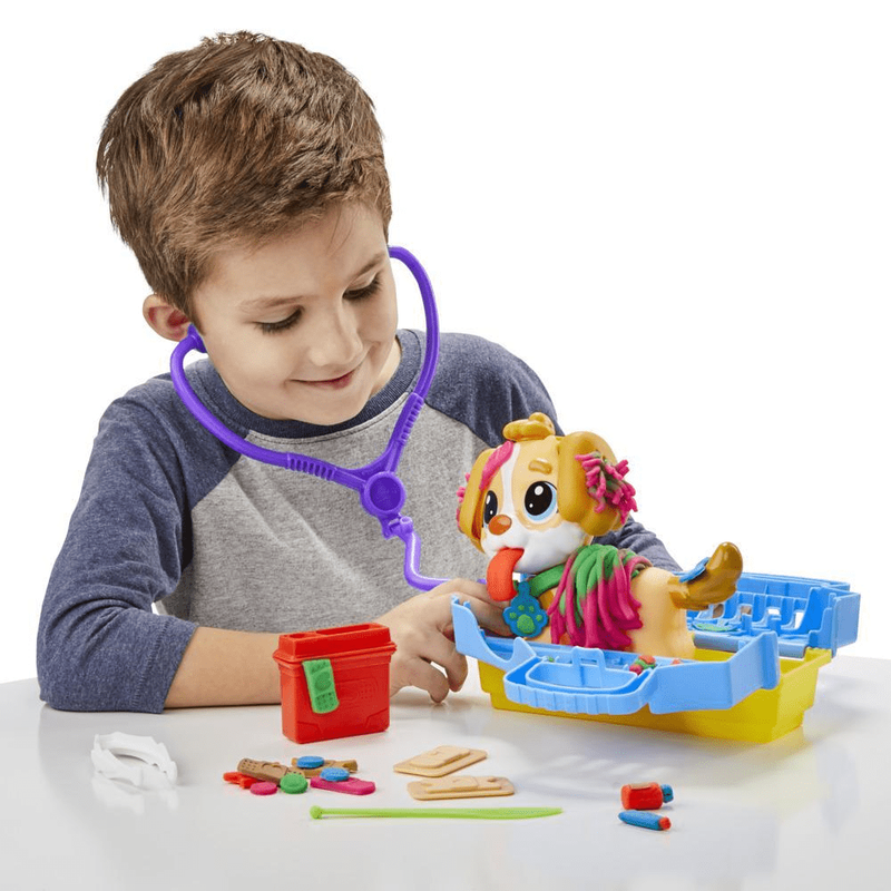 Play-doh care 'n carry vet playset with toy dog, , medium-null