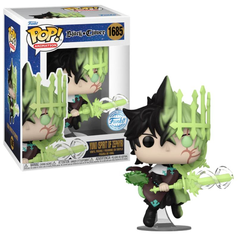 Product image: Funko pop! Animation: black clover - yuno spirit of zephyr special edition #1685 vinyl figure, , medium-null