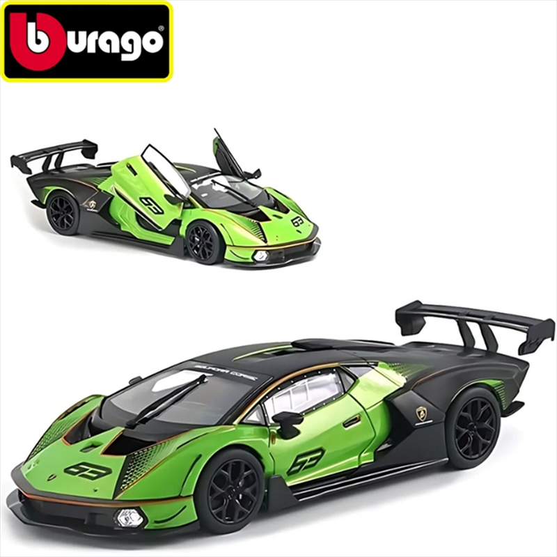 Bburago 1/24 - lamborghini essenza scv12 - green diecast, , medium-null