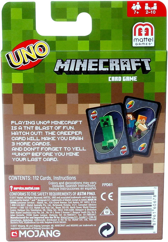 Uno minecraft playing cards-null