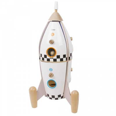 Classic world wooden rocket ship, , medium
