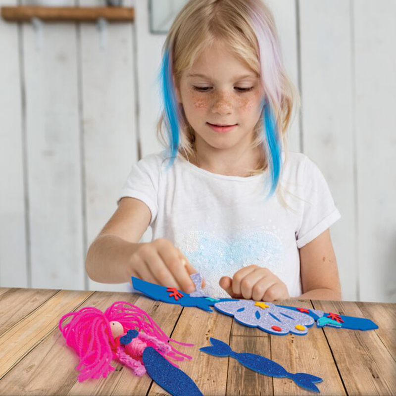 As craft mermaid with 4 shapes diy 3y+, , medium-null