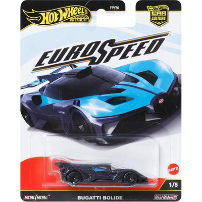 Hot wheels 1:64 bugatti bolide &ndash; car culture euro speed 1/5 fpy86 jbk79 (black/blue), , medium