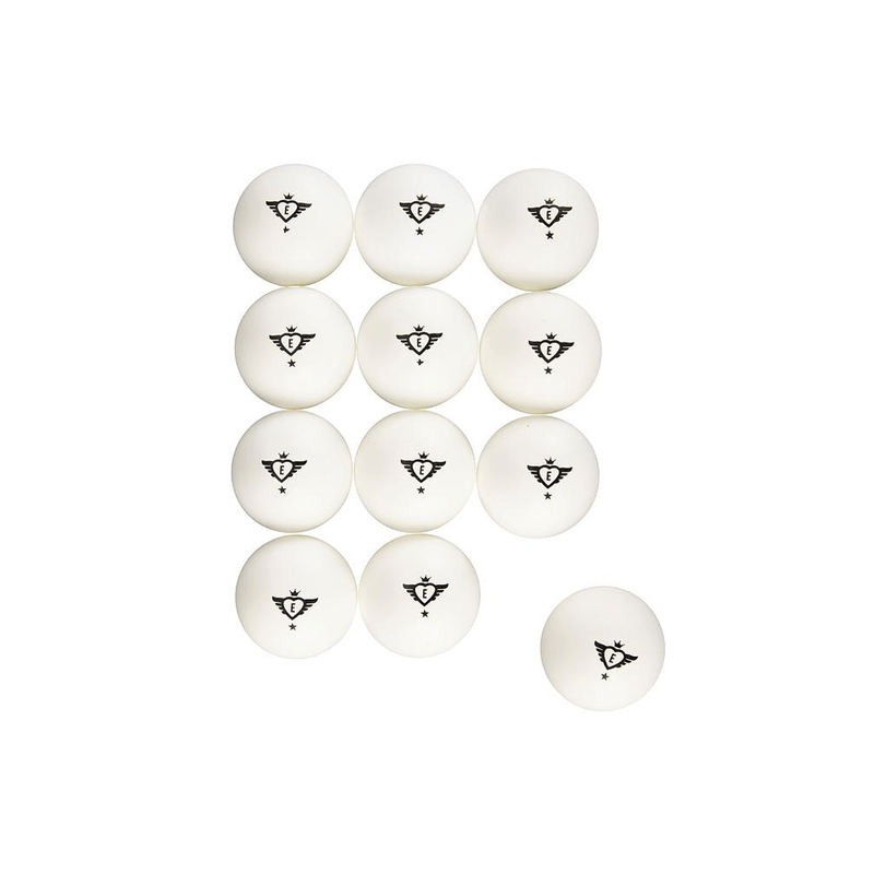 Pack of 12 white table tennis balls 40 mm 1 star, , medium-null