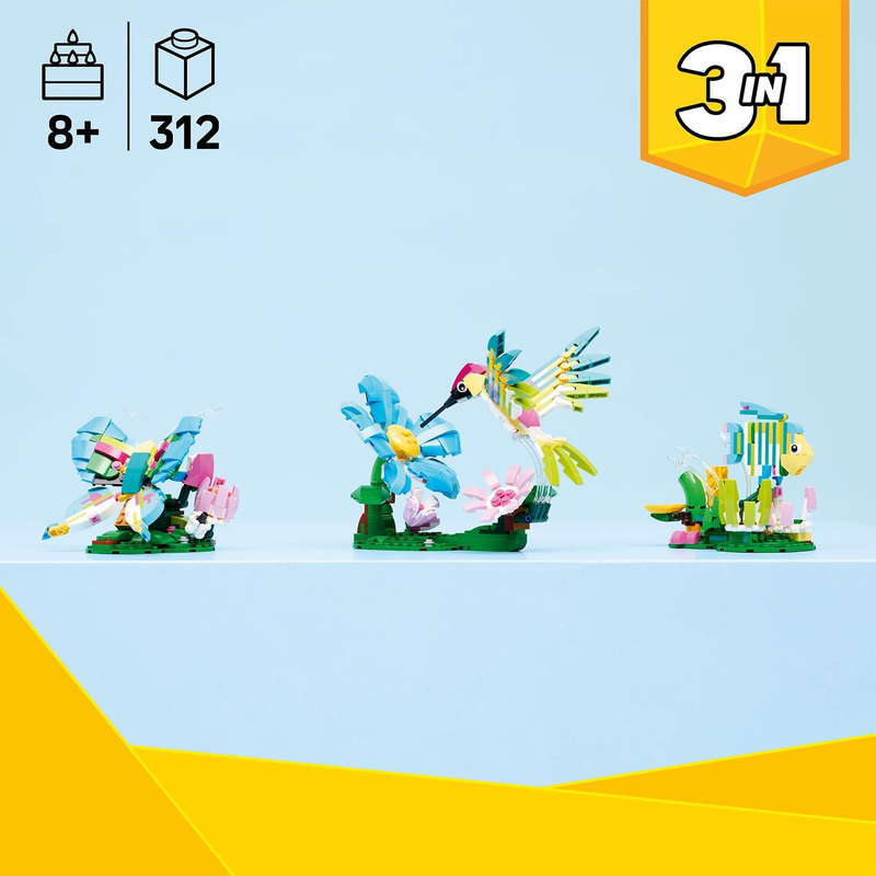 Lego creator 3-in-1 wild animals: colorful hummingbird, , medium-null