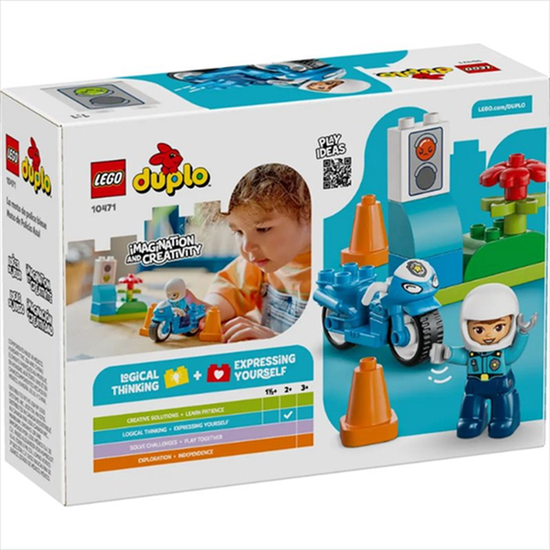 Lego 10471 duplo - blue police motorcycle, , medium-null