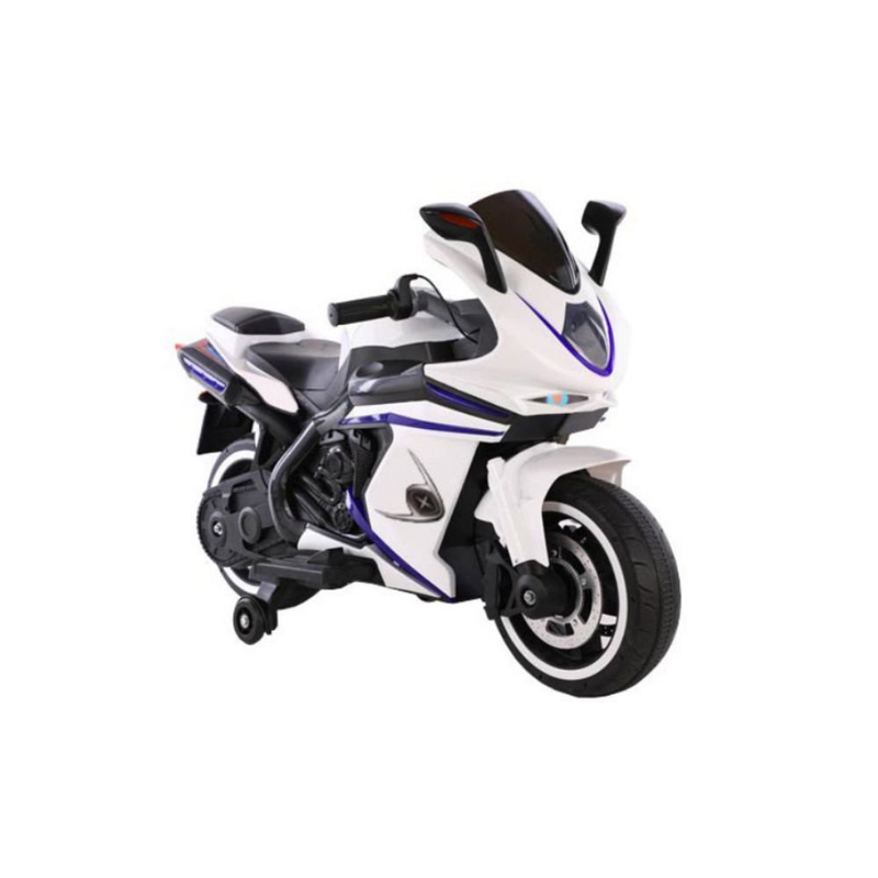 Product image: Δίτροχη παιδική ηλεκτρική μοτοσικλέτα λευκή, 12v, 4.5ah (115x52x77cm), , medium-null