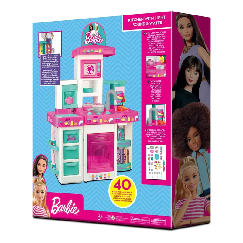 Barbie large kitchen with light and sound, , medium-null