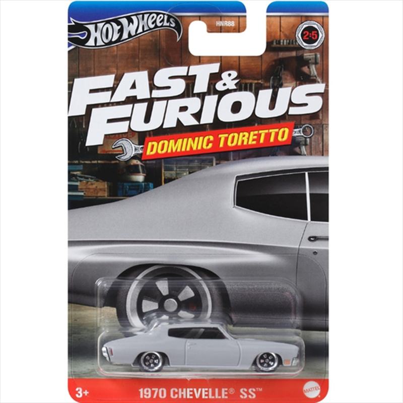 Hotwheels 1/64 fast furious *best of dominic toretto* hrw47 1970 chevrolet chevelle grey, , medium-null