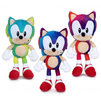 Sonicdegraded sonic plush toy 30cm - assorted, Blue/green, medium