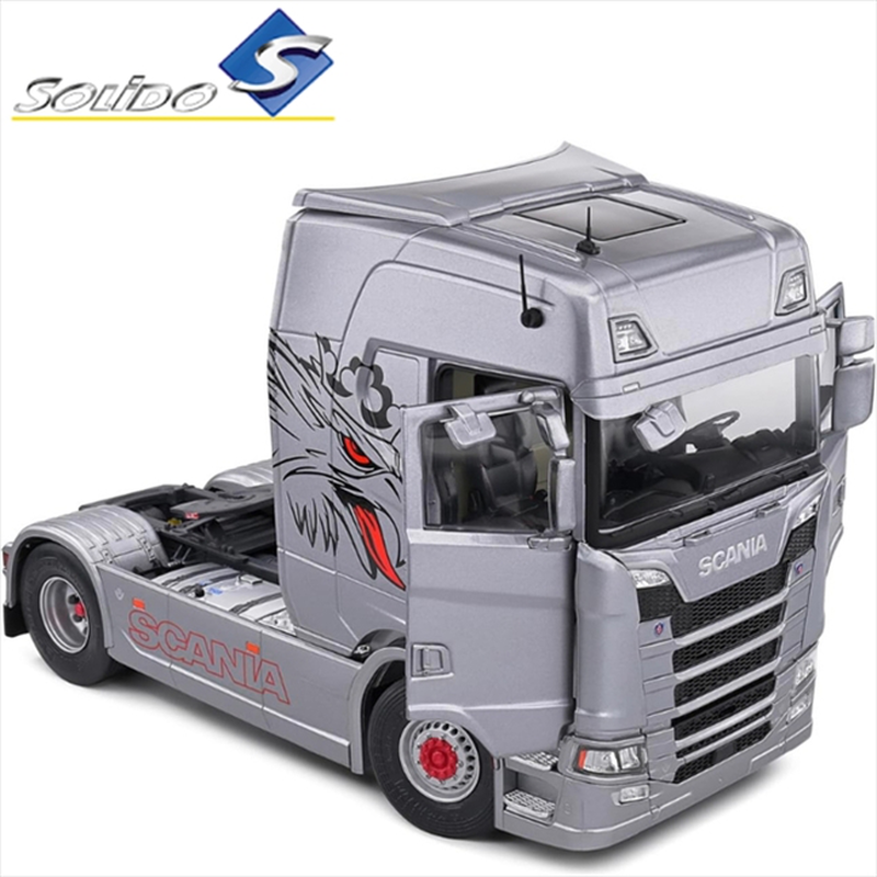 Solido 1/24 2023 scania 580s highline, silver, , medium-null
