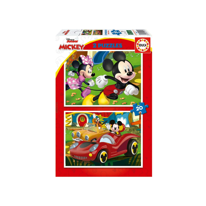Mickey mouse fun house puzzles 2&times;100pcs, , medium-null
