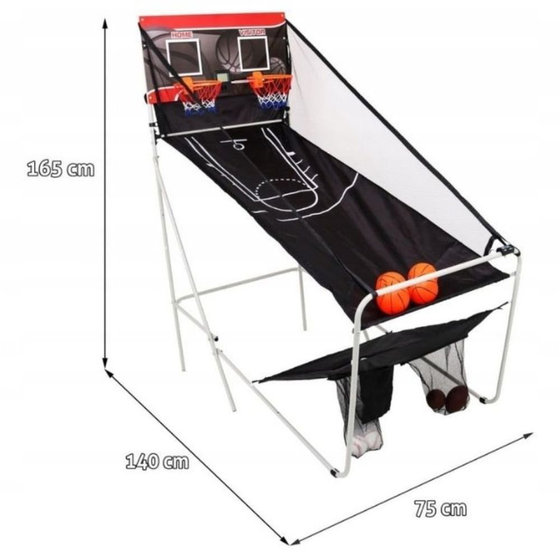 Product image: Αναδιπλούμενο παιχνίδι μπάσκετ 3 σε 1 με 8 επιλογές παιχνιδιών, , medium-null