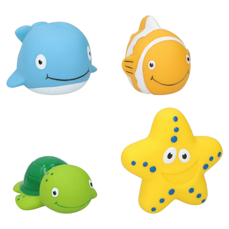 Bath sea animals 4pcs pvc, , medium-null