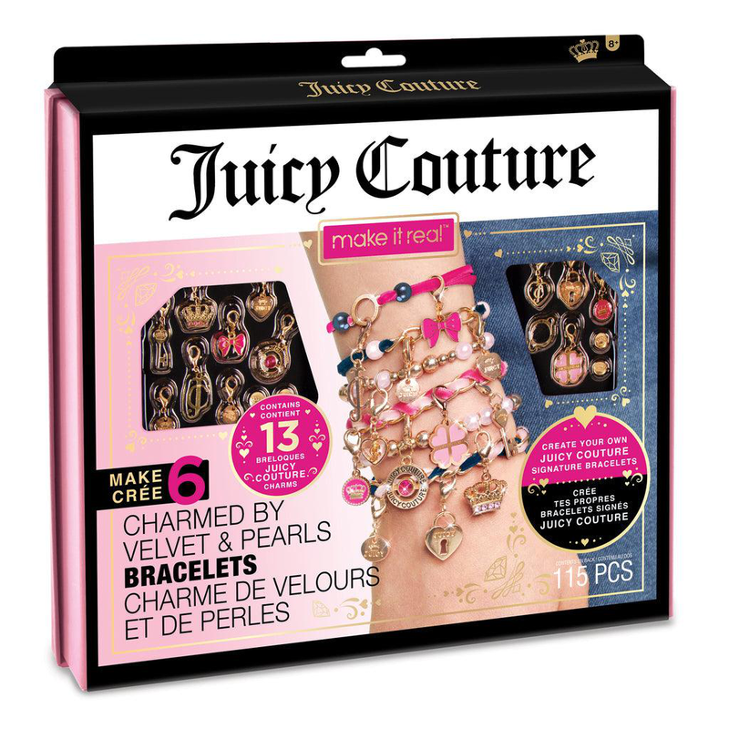 Make it real Juicy Couture charmed by velvet and pearls bracelet kit, , medium image number null
