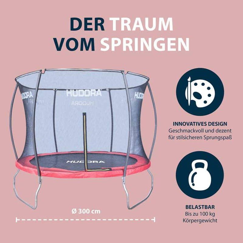 Hudora fantastic trampoline 300v, , medium-null
