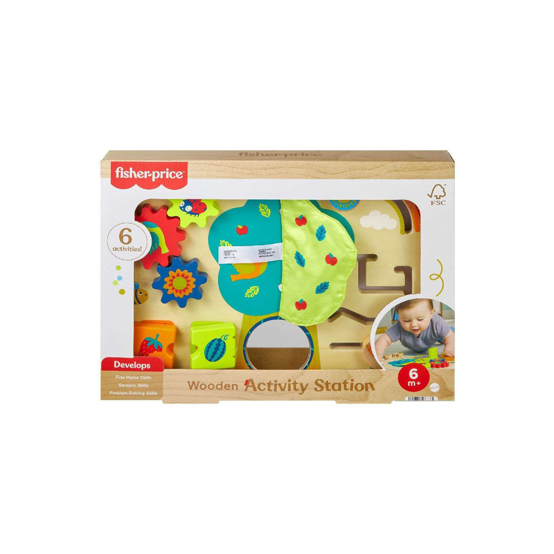 Fisher-price wooden activity station, , medium-null