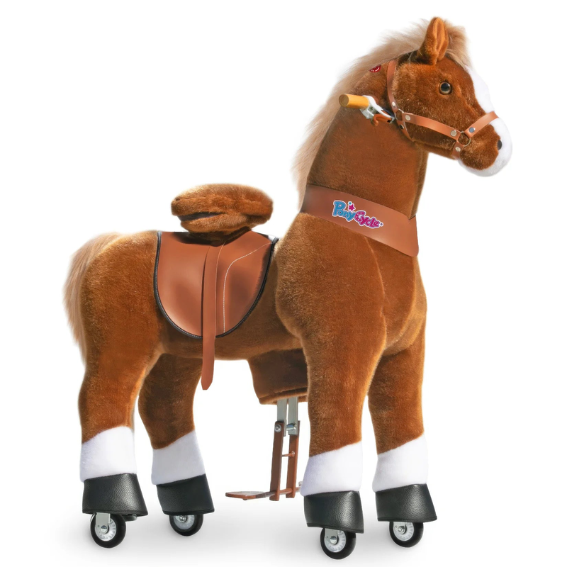 Ponycycle mechanically walking ride-on - brown horse - age 3-5 years, , medium-null