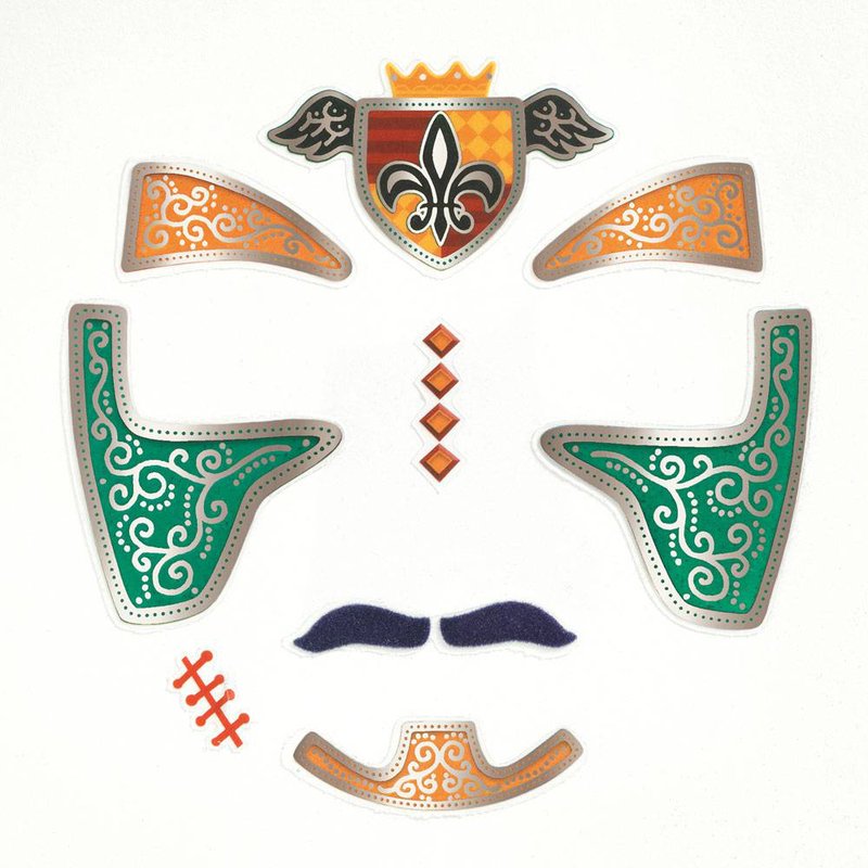 Djeco face stickers knight, , medium-null