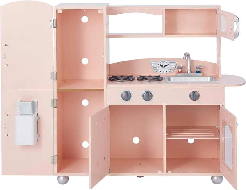 Teamson usa little chef westchester retro play kitchen - pink, , medium image number null