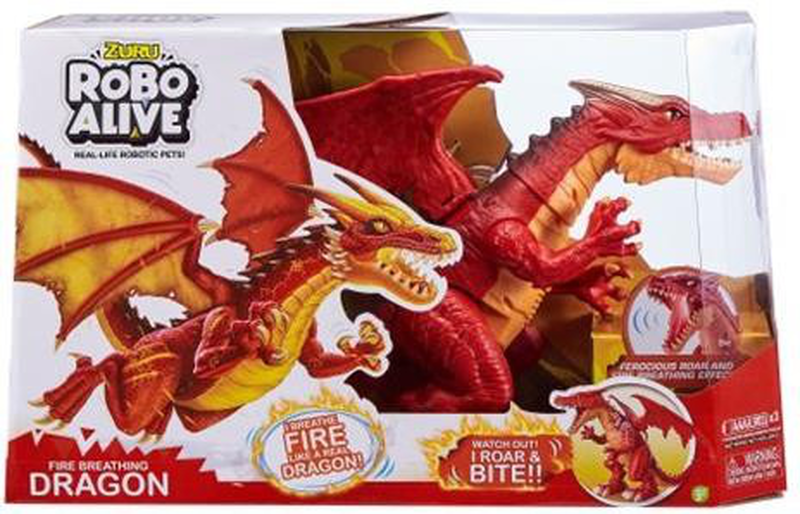 Zuru robo alive fire breathing dragon red 3y+ 7115a, , medium-null