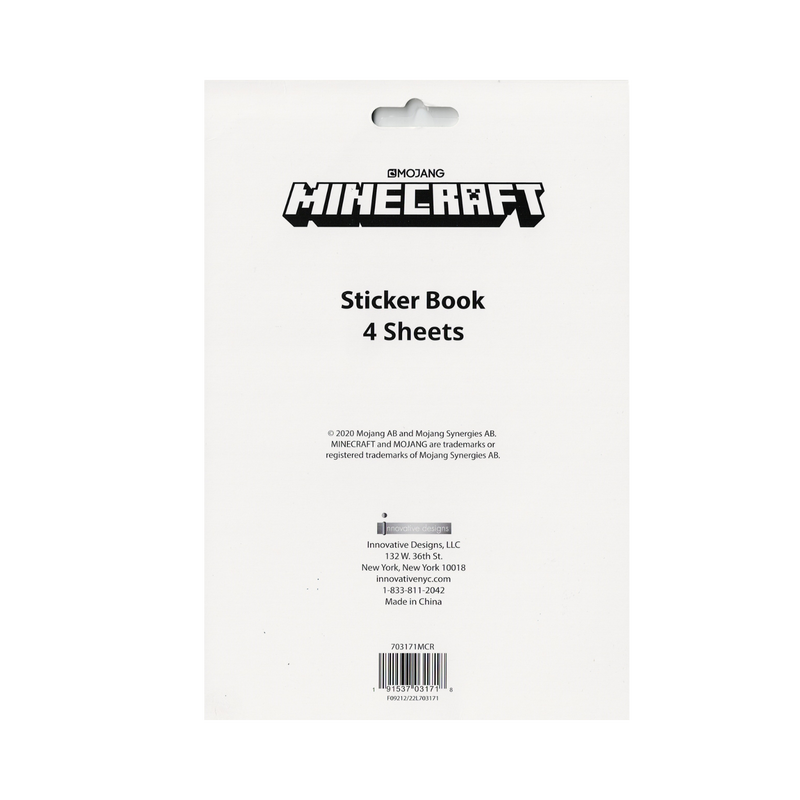 Minecraft sticker book - 4 sheets of stickers (over 300 stickers), , medium image number null