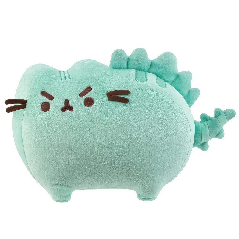 Green pusheenosaurus soft toy, , medium-null