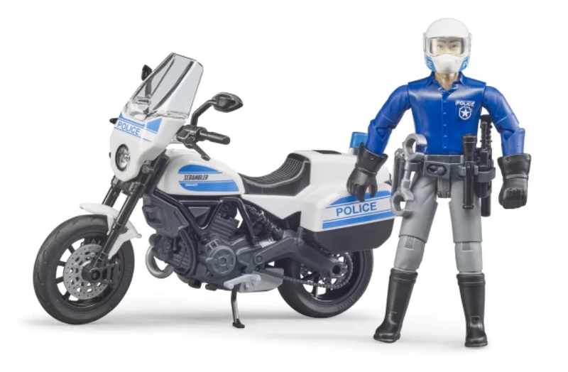 Bruder 62731 bworld scrambler ducati police motorcycle 3y+, , medium image number null