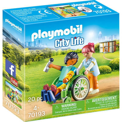 Playmobil 70193 city life wheelchair patient