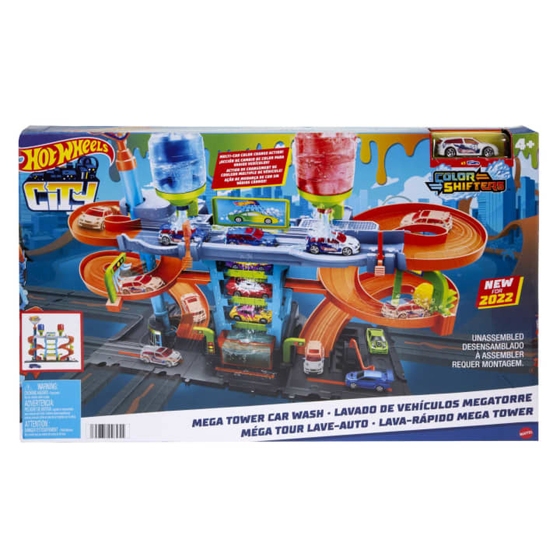 Product image: Hot wheels city mega car wash with 1 color shifters car hdp05, , medium-null