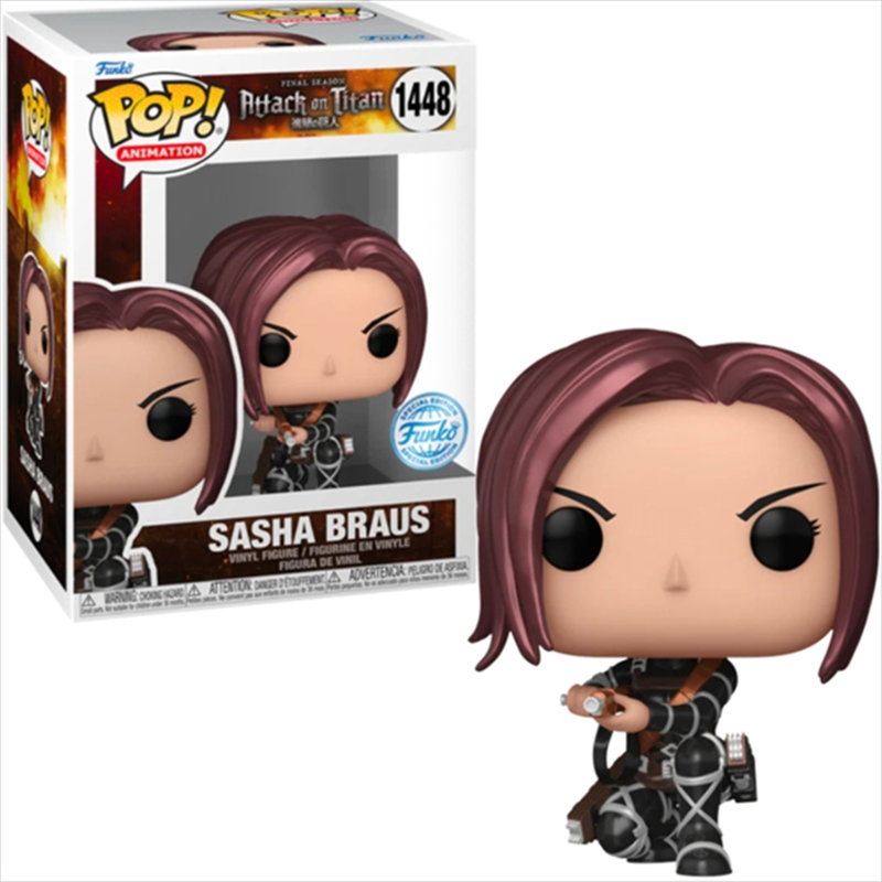 Product image: Funko pop! Animation: attack on titan s4 - sasha braus metallic special edition #1448 vinyl figure, , medium-null