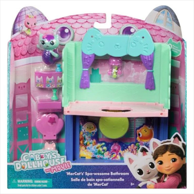 Spin master gabbys dollhouse movie mini set rooms-bathrooms 6074306, , medium
