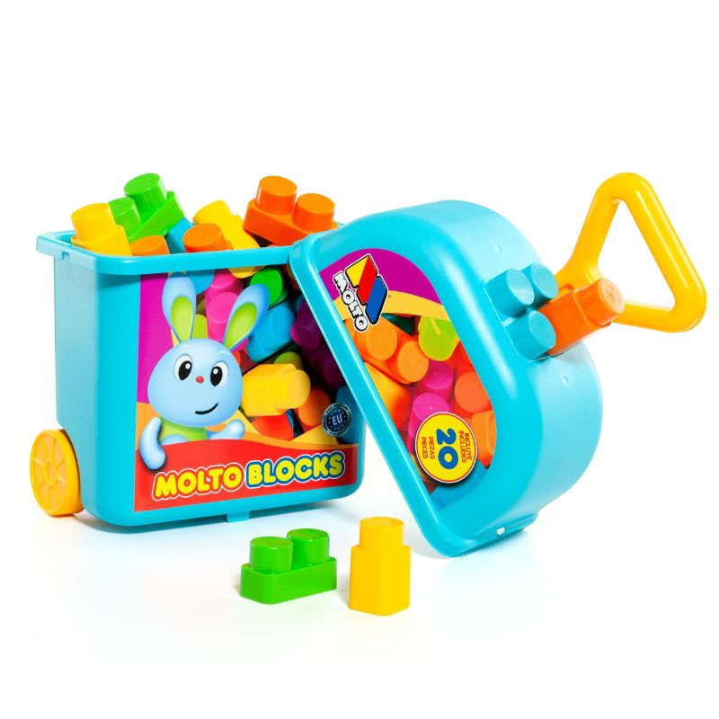 Product image: Molto blocks trolley 20 pcs 24462, , medium-null