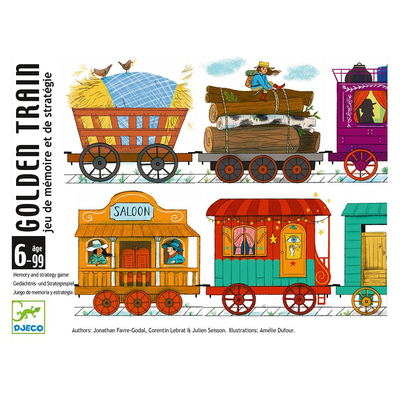 Golden train memory card game, , medium
