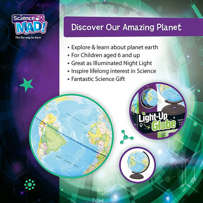 Science mad light up globe, , medium-null